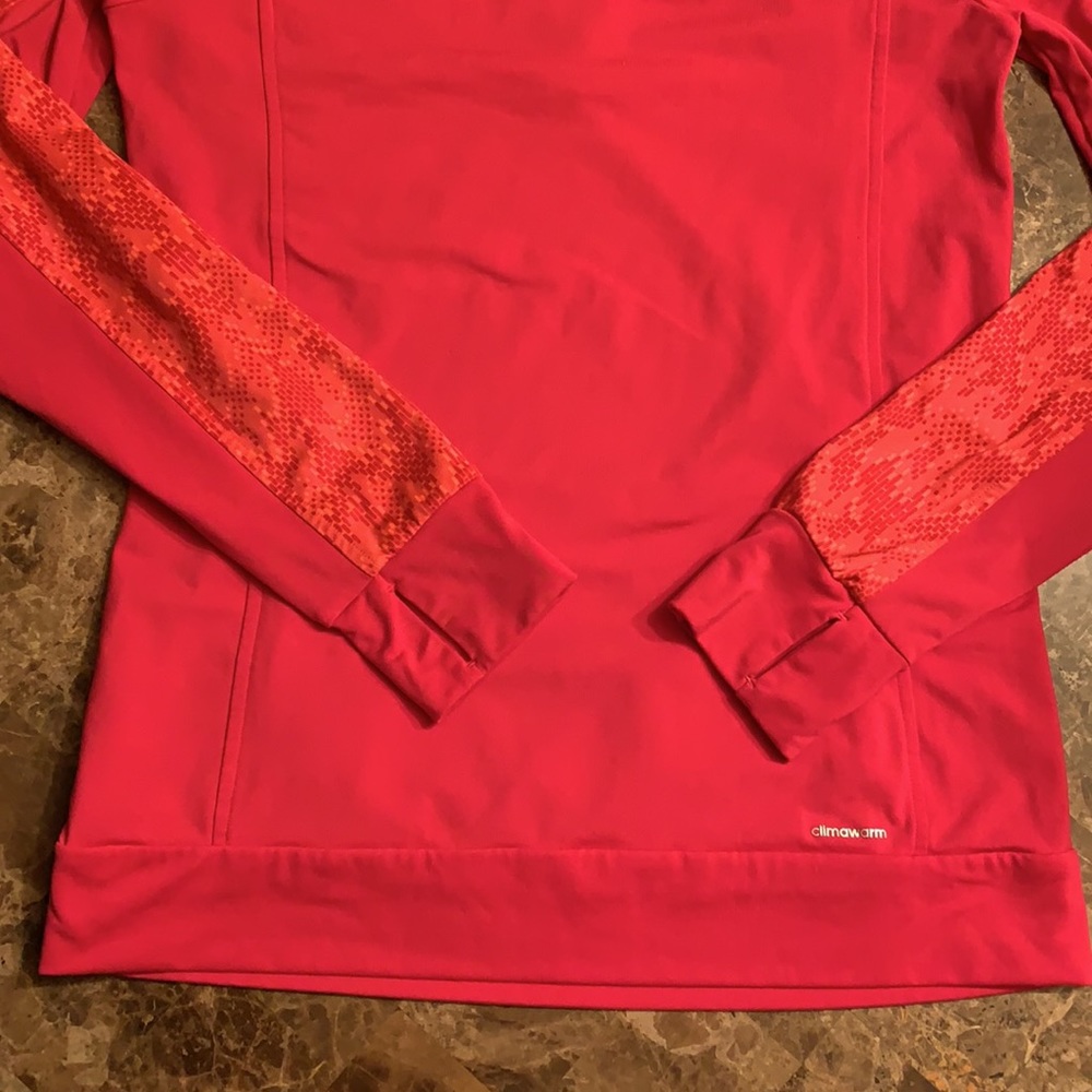 Adidas Pink Climawarm hoodie, size M, EUC - Picture 5 of 7